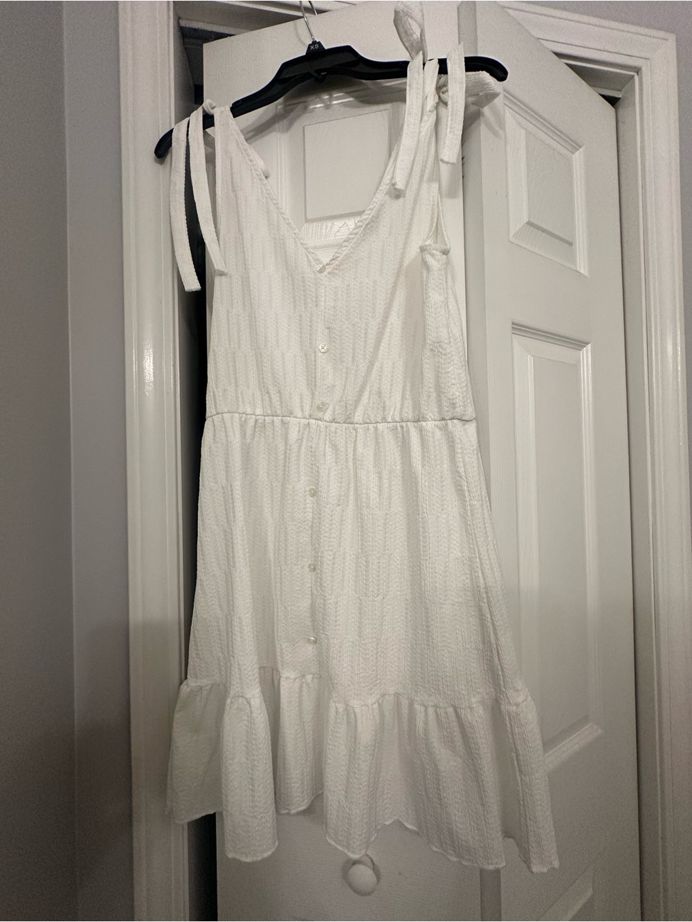 miami White Tie-Shoulder Mini Dress